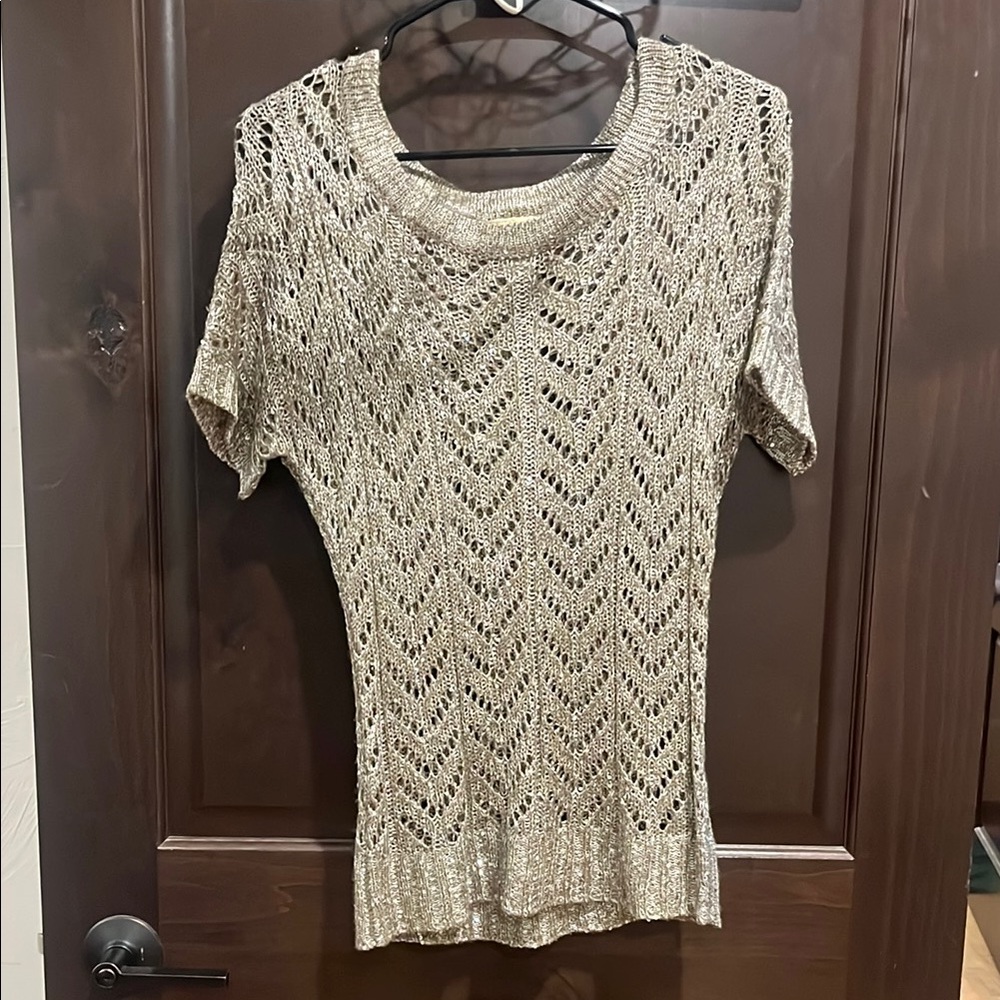 Daytrip Gold Knit Women's Blouse
